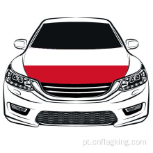 Bandeira do capô da República da Polônia 3.3X5FT 100 * 150 cm Bandeira do capô do carro da República da Polônia